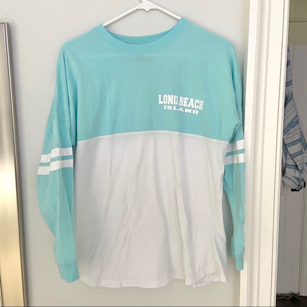 Blue Long beach Island long sleeve shirt